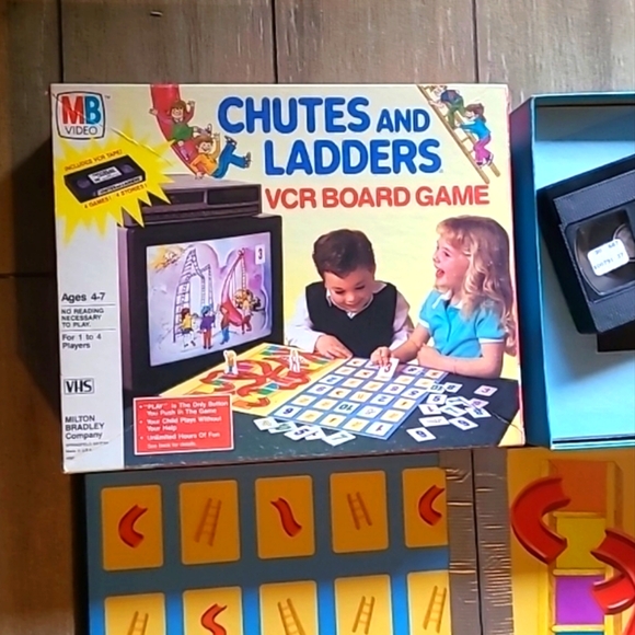Vintage 1986 Milton Bradley Chutes and Ladders VCR Board Game - Picture 2 of 16